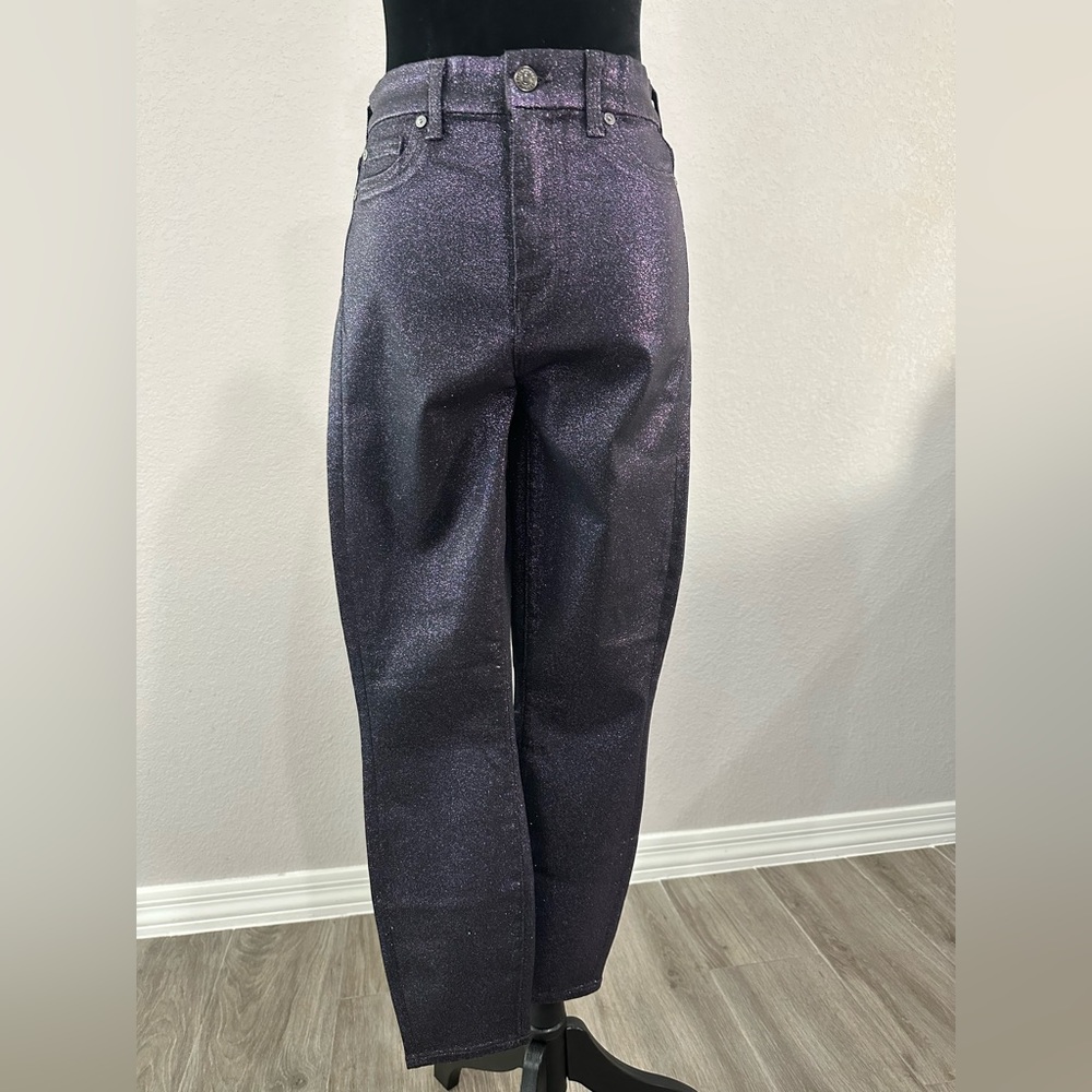 NWT purple Bair denim high waist ankle skinny jeans.